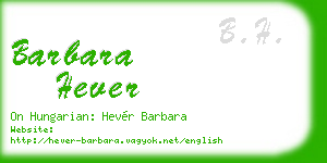 barbara hever business card